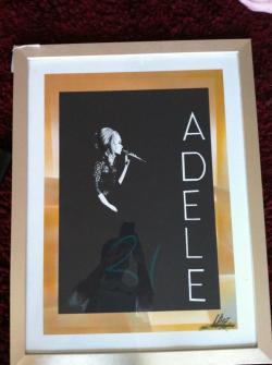 bonersauruslex:  My dad painted me this for my birthday. 4ft tall painting of Adele at the royal albert hall. Its fucking amazing - I can draw, but not like him. Its likle the best.  