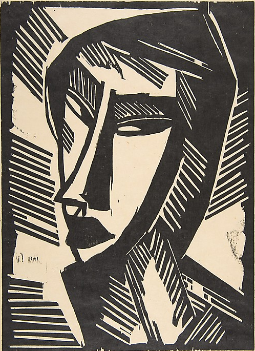 cavetocanvas:Karl Schmidt-Rottluff, Head of a Girl, 1915