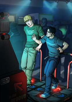 chookiemunster:  cris-art:  30 Day OTP Challenge Day 03: Gaming/watching a movie One afternoon at the arcades; Teddy: Hey, now I see why you have such great legs.Billy: Oh, shut up. I hope you like!  Ficwriter Smiledesu has written a small drabble about