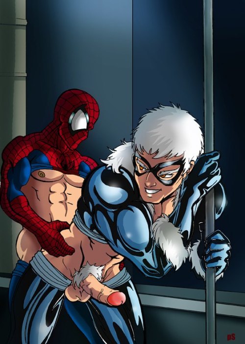 Porn photo Spiderman and genderbent Black Cat