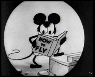  Mickey Mouse styles his hair ala Lindbergh in Walt Disney’s “Plane Crazy”