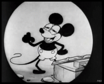  Mickey Mouse styles his hair ala Lindbergh in Walt Disney’s “Plane Crazy”
