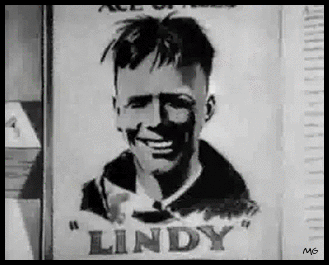  Mickey Mouse styles his hair ala Lindbergh in Walt Disney’s “Plane Crazy”