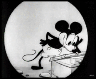  Mickey Mouse styles his hair ala Lindbergh in Walt Disney’s “Plane Crazy”