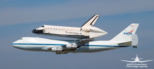 Non-warbird.  This is Space Shuttle Endeavour and the SCA (747). SRS Aviation Photography