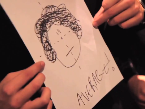 horansheartx:   Interviewer: Who do you think Harry has drawn? Louis: Himself (x)  The interviewers were danisnotonfire and AmazingPhil on youtube. 