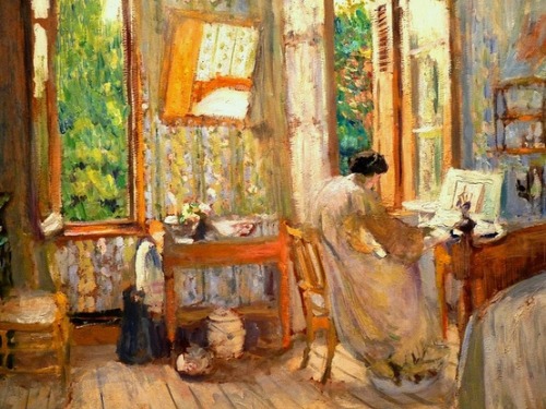 Madame Lucy Hessel Working at a Dressmaker&rsquo;s Table, Edouard Vuillard