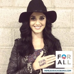 iheartkatyperry:  @katyperry: I sang for President @BarackObama last night because I believe in Equal Rights #ForAll #Vote 