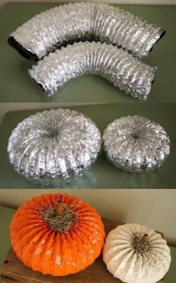 oooeygooeygoodness:  Make pumpkins from dryer