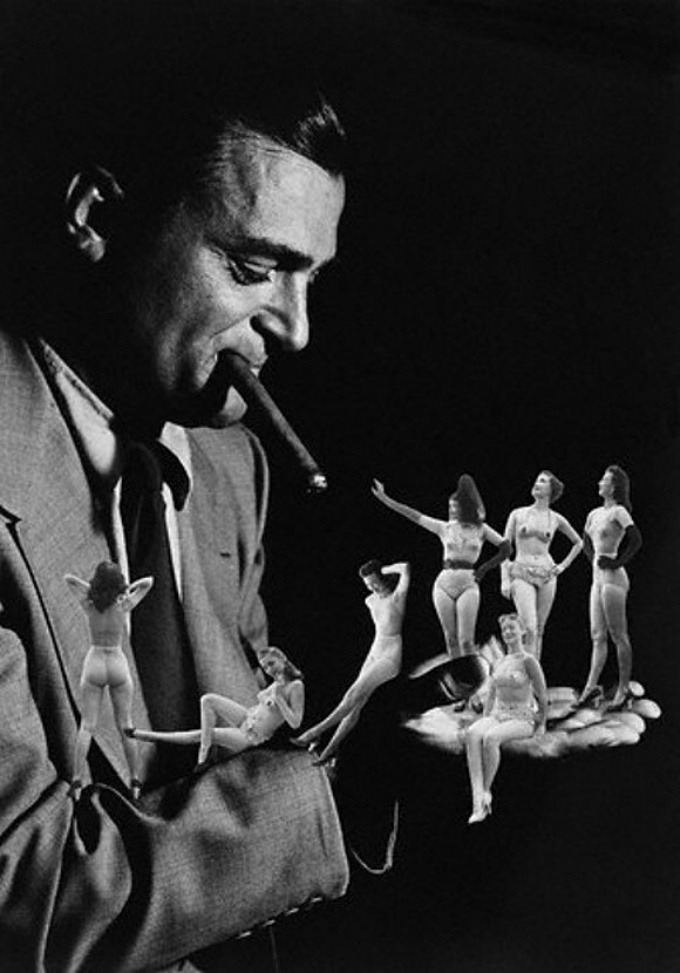 Producer Michael Todd in a publicity photo for his 1950 nude review, Peep Show, which