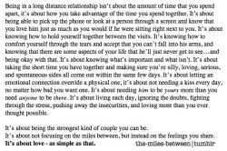 the-miles-between:  In a long distance relationship?