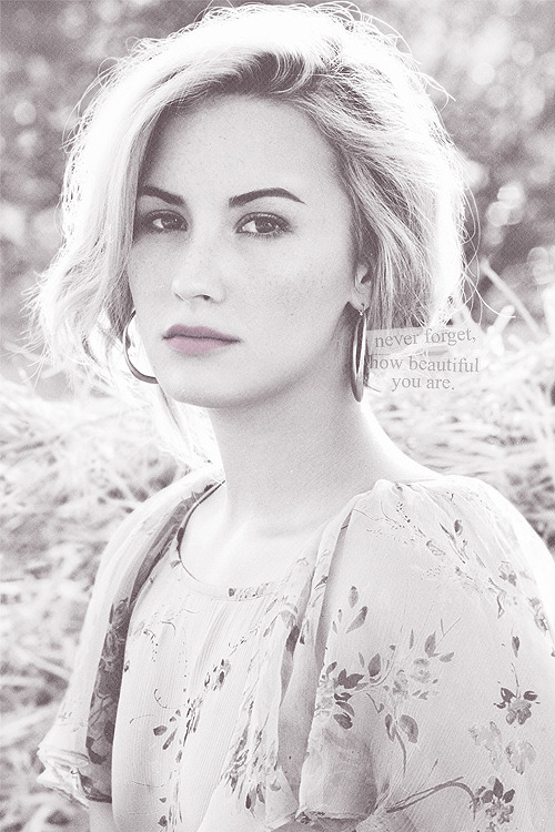 demilovato-:Never forget how beautiful you are.