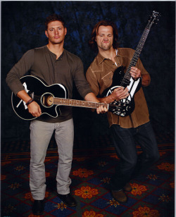 fixedinpost:  Sam and Dean with my guitars,