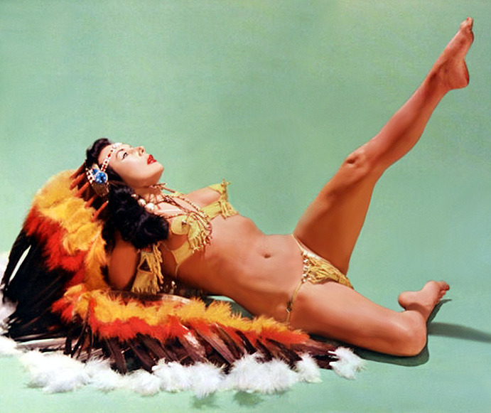 burleskateer:  Do May    aka. “The Cherokee Half-Breed”.. A color centerfold