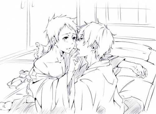 yaoi-ecstasy:  In the depths of the night, with only the eerie glow of the laptop illuminating the anime-covered bedroom… The fangirl sits at her desk posting smut while trying to conjure up witty captions. Artist: SHION★ 