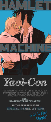 I&rsquo;ll be at YAOI-CON this weekend! My table will be in the Dealer&rsquo;s Room this year! I&rsquo;ll be selling all the usuals to be found in the site shop- plus necklaces and sticker sheets! I&rsquo;ll also be doing a SPECIAL PANEL at 6pm on Saturda