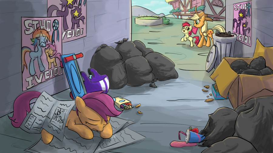yawg07:  thedeedeedee:  Dreams of a Foal by ~1n33d4hug  This is my Headcanon of Scoots