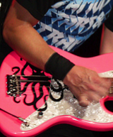 delongestline:  not pictured: pink earpiece pink guitar strap pink road case pink