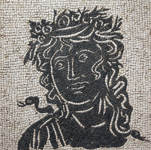 thingswoolike: Roman Mosaic: Personification of a Season (detail) (by ortygia)