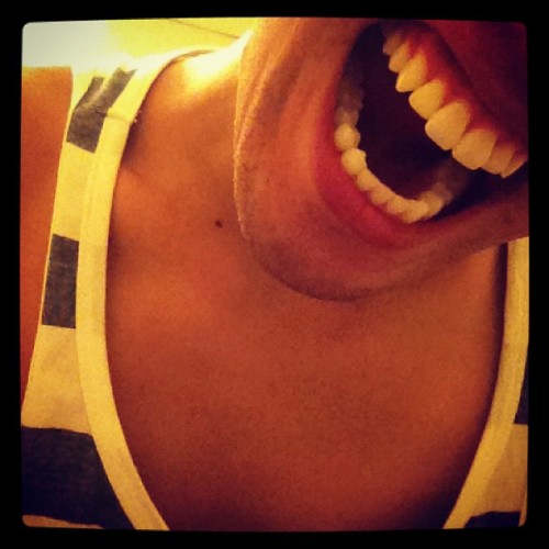 Werewolf at night. #teeth (Taken with Instagram)
