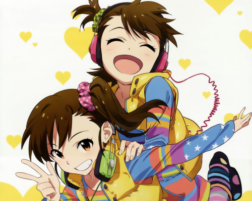 brown hair futami ami futami mami idolmaster - Konachan: Anime Wallpapers