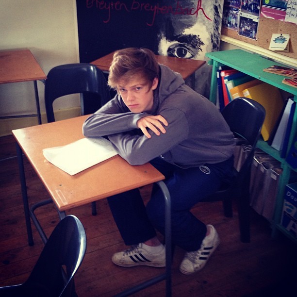 casparlee:  This is what I look like at school! (Taken with Instagram) 