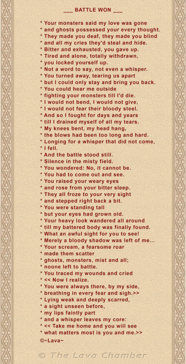 thrumypens:  __ BATTLE WON __ (photo reblogged by Dani’s Playground)