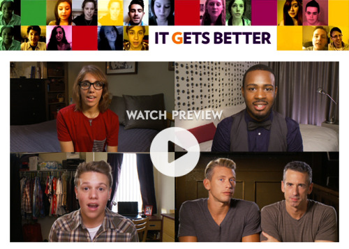 Tonight we’re pleased to present a second It Gets Better special on Logo and MTV at 11/10c.