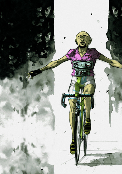 bisikleta: veloasma:  Marco Pantani by  Il Fatto Quotidiano  this would be perfect for a poster