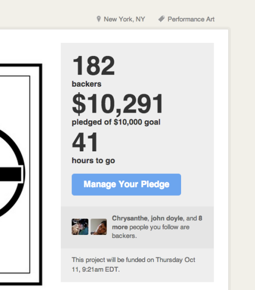 We&rsquo;re officially funded!* Thank you ALL for your help. Or, in the words of our Halloween Ringm