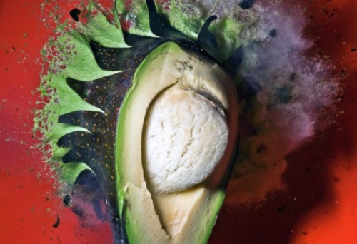 Exploding Food Photography by Alan Sailer working in his garage with a home built air-gap 