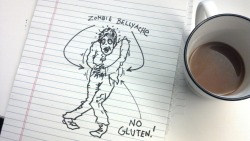 senseibarry:  Do zombies have allergies? If you’re allergic to something and you die, will the walking corpse version of you also suffer from that same allergy? Let’s say you’re allergic to gluten. Would eating the brains of a glutinous gluten-eater