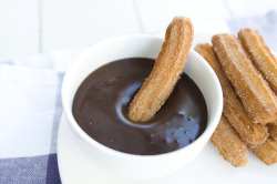 perpetual-hunger:  Chocolate Dipped Churros