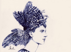 Artchipel:  Melanie Aka Kleinmeli | On Tumblr - Ballpoint Pen Big Wings