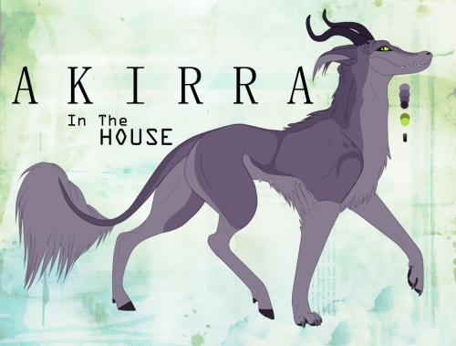 In The House - by Akirra I love this creature, look how cool she is <3<3 A crocolope-wolf-thing (i don’t know if the species has an official name…)