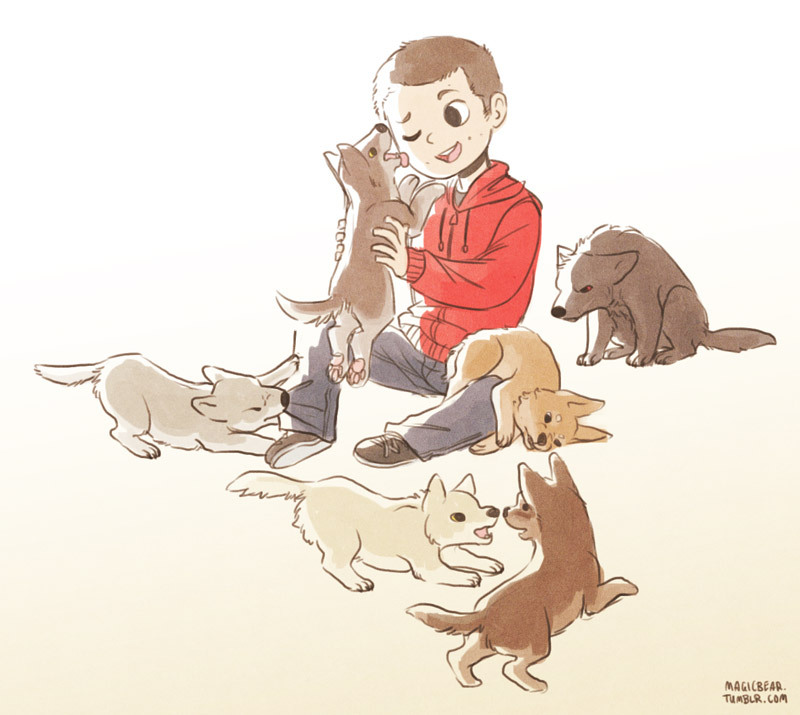jenmondain:  Some silly doodles of TEEN PUPPIES