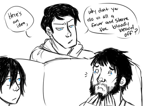 hipster/modern!AU hawke siblings banter ahhh yes I finally drew the little hawkes