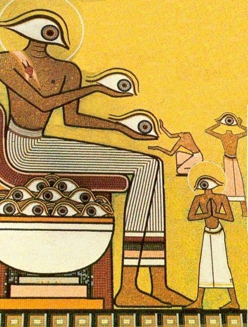 voodoo-acid-zombie:  The gods, handing true sight and enlightenment to mortal men.