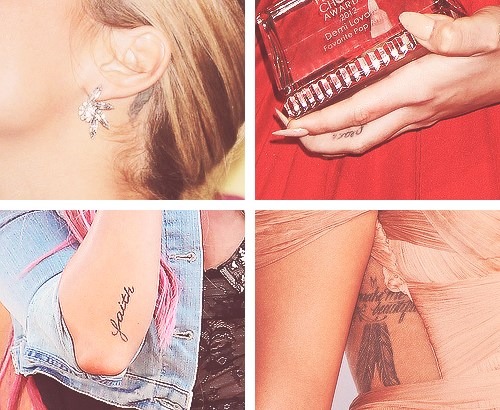 ohshawty:Demi Lovato tattoos.