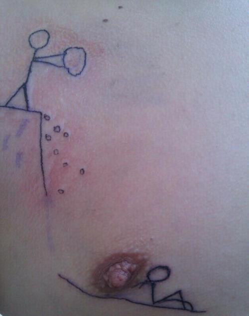 stonedpervert:     fucknobadtattoos:  cheech420chong:  Tattooed my best friend today. haha  …  