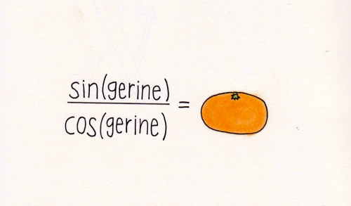 I really love trigonometry and fruit, so this brings me joy.