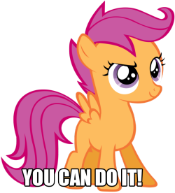 werewolfnobody:  Supportive Scootaloo!