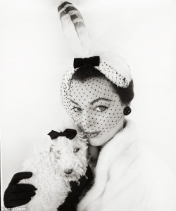 theniftyfifties:  Model wearing a veil for