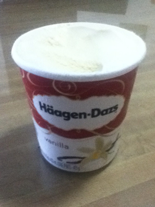 I’m doing what you girls do, wallow my sorrows in a pint of ice cream.