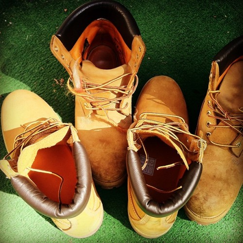Stay dirty, but keep clean 1’s 4 backup #timberlands #fall #style (Taken with Instagram)