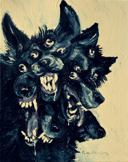 caroro93morgan:  Cursed Wolf (painting)