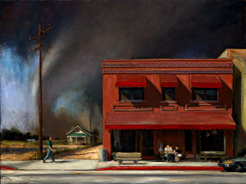 wandrlust:  Edge of Town, 36 x 48, 1998 — John Brosio