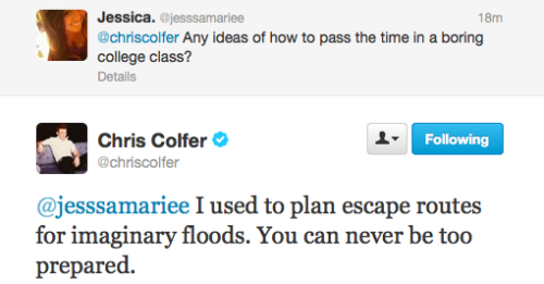 danishanne:  Chris Colfer - random tweeting adult photos