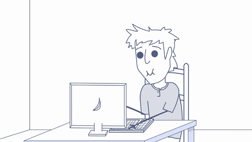 yaspookyshisno:  Aww look at Gavin typin’ away