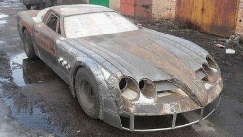 automotivated:  A car enthusiast from Russia is making his own Mercedes-Benz SLR McLaren replica. Car is made completely out of steel. Meanwhile in Soviet Russia, Mercedes-Benz means tank.